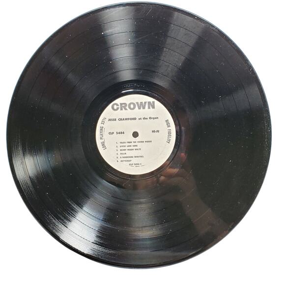 Lot of 2 Crown Vinyl Records Jesse Crawford Laras Theme Somewhere My Love 33 rpm - Picture 2 of 11